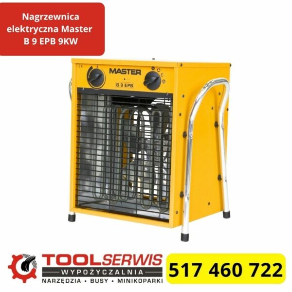 Nagrzewnica elektryczna Master B 9 EPB 9 kW, przepływ 800 m3/h