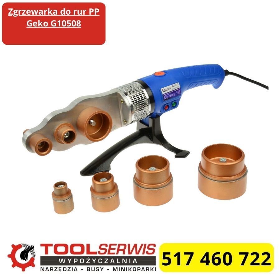 Zgrzewarka do rur PP Geko G10508 z kompletem tulei