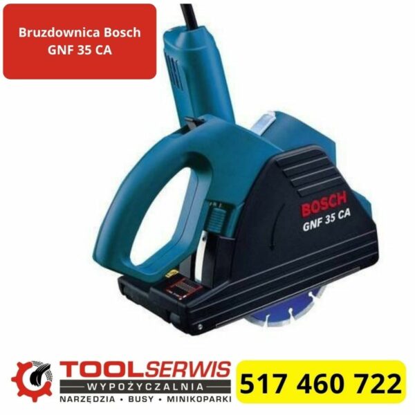 Bosch GNF 35 CA podczas wykonywania dwóch równoległych bruzd w ścianie