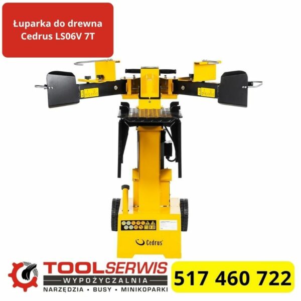 Łuparka do drewna Cedrus LS06V 7T pozioma z kołami transportowymi