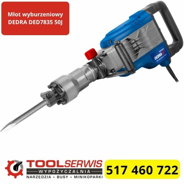 Młot wyburzeniowy Dedra DED7835 50J do kucia betonu