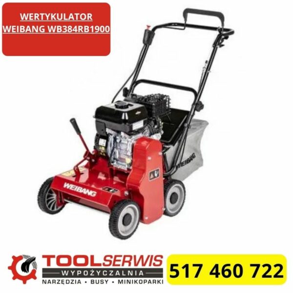 Weibang WB384RB 1900 podczas pracy na trawniku