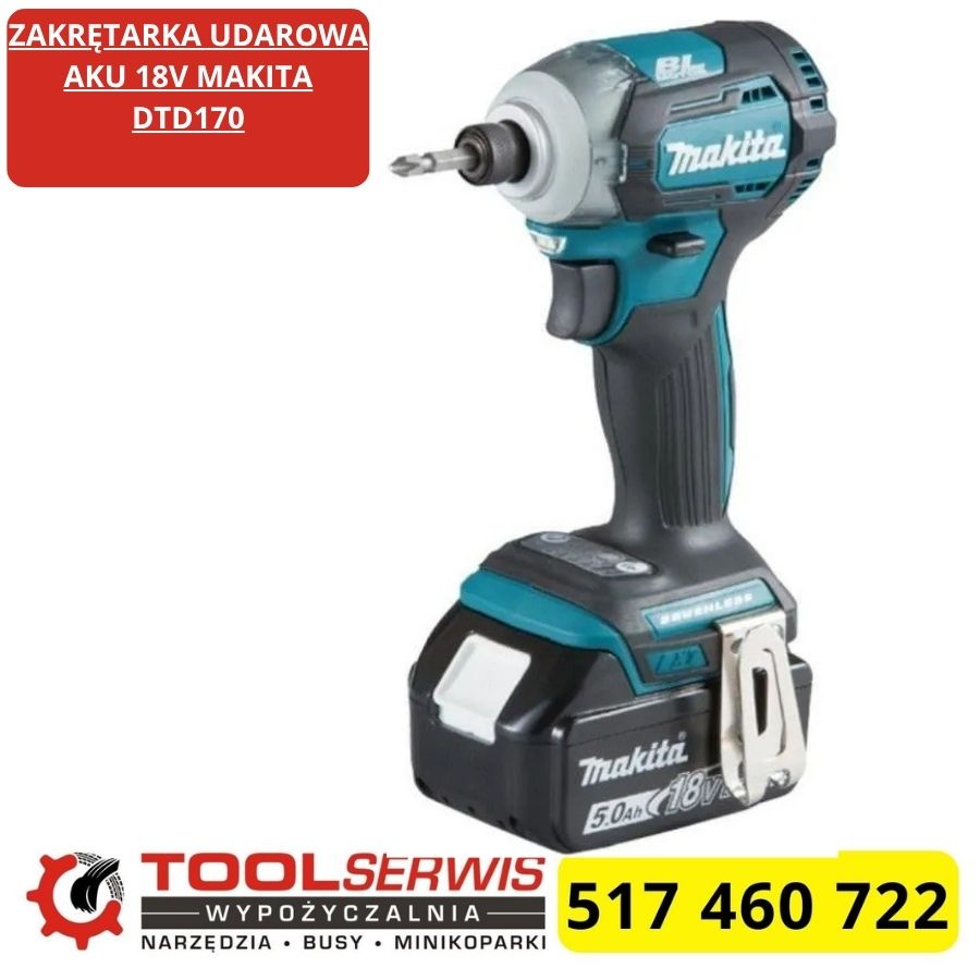 Zakrętarka udarowa Makita DTD170 w trakcie pracy