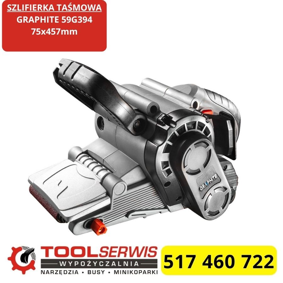 Szlifierka taśmowa Graphite 59G394 pas 75x457 800W