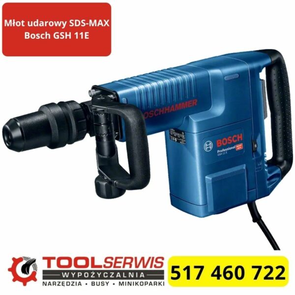 Młot udarowy Bosch GSH 11E SDS-MAX 1500 W do kucia betonu