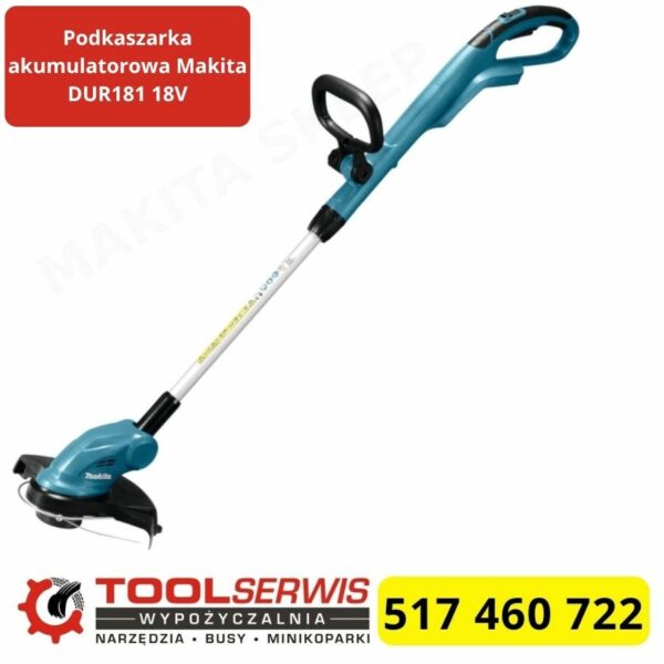 Podkaszarka akumulatorowa Makita DUR181 18V do trawy i krawędzi