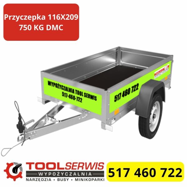 Przyczepka samochodowa DMC 750 jednoosiowa