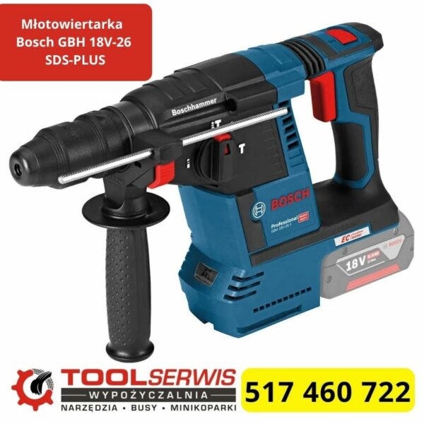 Młotowiertarka Bosch GBH 18V-26 SDS-plus 18V 2.6 J