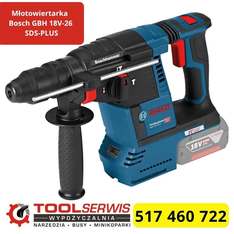 Młotowiertarka Bosch GBH 18V-26 SDS-plus 18V 2.6 J