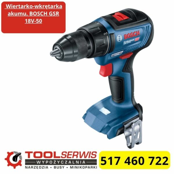 Bosch GSR 18V-50 podczas wiercenia w drewnie
