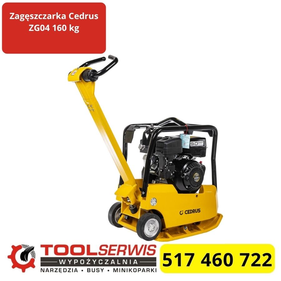 Zagęszczarka Cedrus ZG04 160 kg płyta wibracyjna
