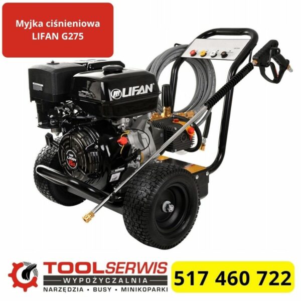 Myjka ciśnieniowa Lifan G275 275 bar 15 l/min podczas pracy