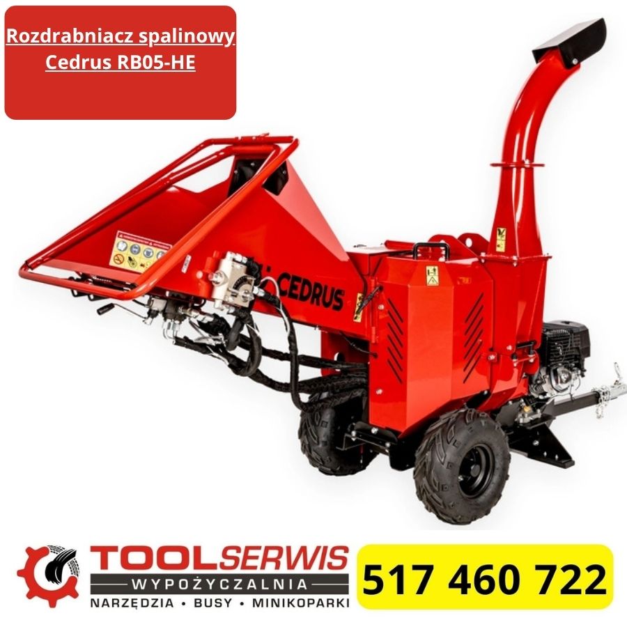 Rozdrabniacz Cedrus RB05-HE 15 KM z podajnikiem hydraulicznym i rozruchem elektrycznym