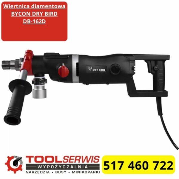 BYCON DRY BIRD DB-162D podczas wiercenia otworu w betonie