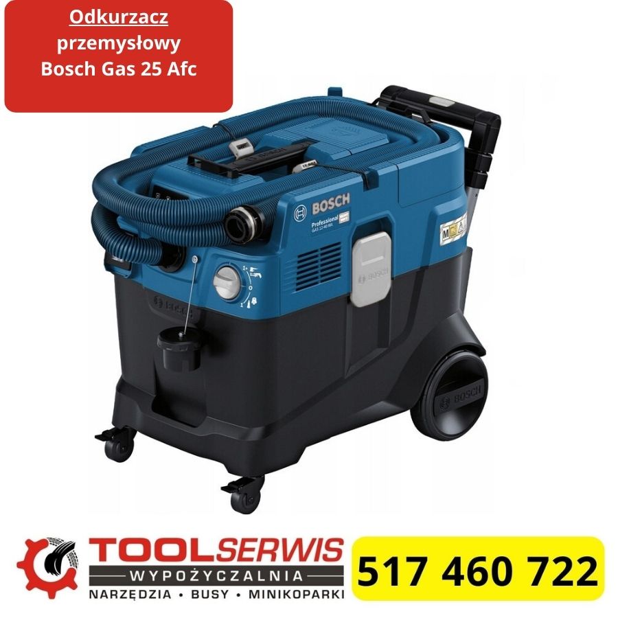 Odkurzacz przemysłowy Bosch GAS 25 AFC do pracy na sucho i mokro w warsztacie
