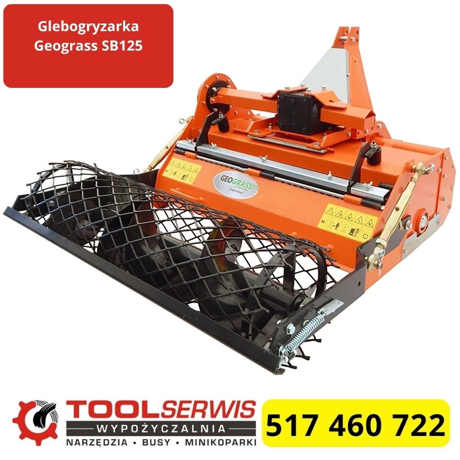 Glebogryzarka separacyjna GEOGRASS SB125 podczas przygotowania podłoża pod trawnik