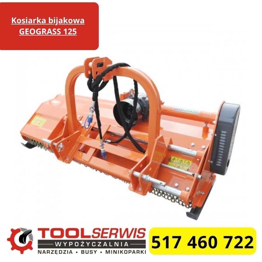 Kosiarka bijakowa 125 cm z przesuwem hydraulicznym Geograss EFGCHM 125