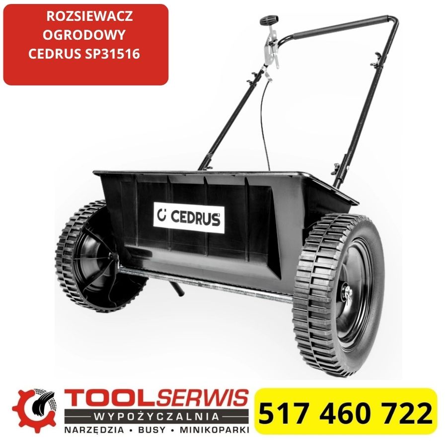 Rozsiewacz pchany Cedrus SP31516 60 cm do nawozu i nasion